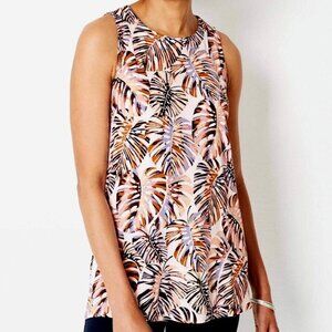 J Jill Wearever Botanical Print Sleeveless Tunic Top